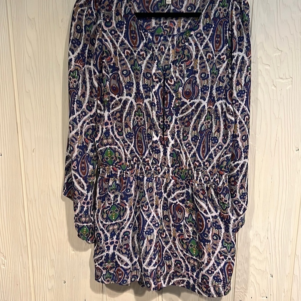 Umgee Romper with Bell Sleeves Elastic Waist Small